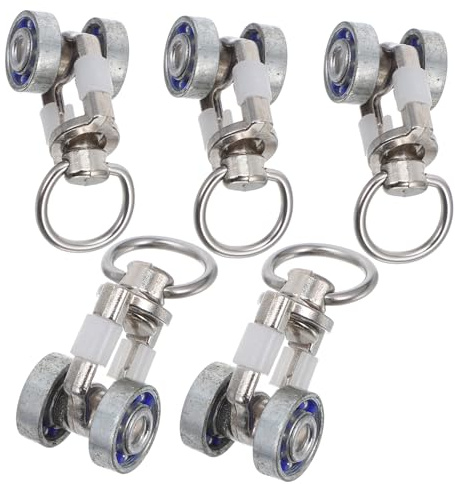 IMIKEYA 5 Piezas Rodillos para Cortinas Metálicos con Rodamientos de Ruedas Silenciosas para Rieles y Cortineros Accesorios Prácticos para Ventanas y Barras de Cortinas Color Aleatorio