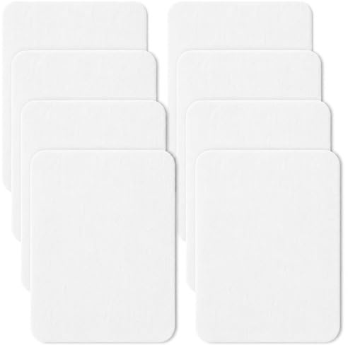 8 PCS Iron on Patches for Clothes, Self-Adhesive White Patches for Clothes, Fabric Iron on Patch for Pants, Jacket, Coat Mending(4.7×3.7in)