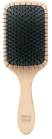 Marlies Möller Cepillo de masaje para cabello y cuero cabelludo - Cepillo para el cuero cabelludo de uso diario - Con base de goma y pasadores de nailon - Limpia y masajea el cabello