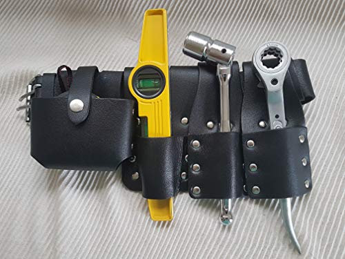 BBI Black Leather Scaffolding Tool Belt with Full Tool Set New Features