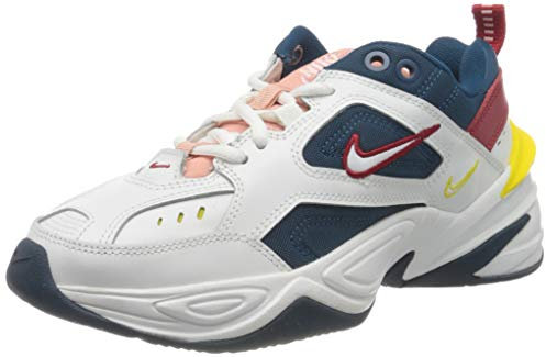 Nike Damen M2k Tekno Leichtathletikschuhe, Mehrfarbig (Blue Force/Summit White/Chrome Yellow 402), 42 EU