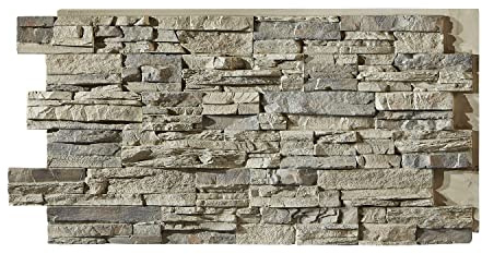 AZ FAUX | High-Density Polyurethane Faux Stone Wall Covering Panels for Interior and Exterior Decor | Stacked Stone Siding Panel | Sedona | 48 L x 24 H x 2 D | 1-Panel | Slate Gray