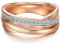 Trilani Damen-Wickelring Sterling Silber rosévergoldet Zirkonia weiß im Brillantschliff - Ehering Trauring Ring Zirkonia roségold