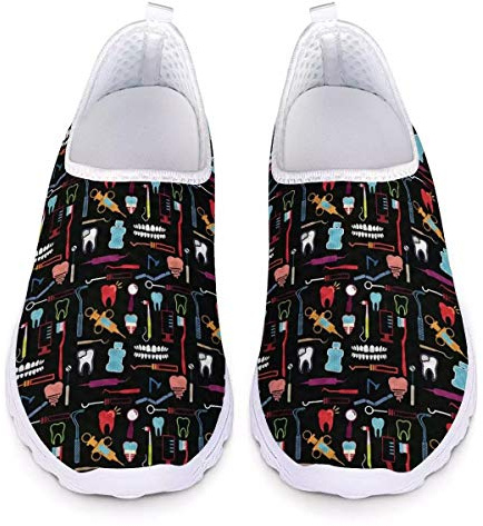 UOIMAG Femmes Infirmière Chaussures Slip on Formateur Léger Mode Sneaker Chaussures Casual Chaussures De Marche 40EU