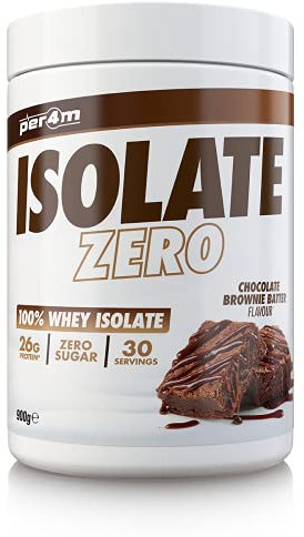 Per4m Isolate Zero Premium Whey Protein Powder | Superior Flavour Ultra Filtered + Amino Acids | Fast Absorbing Zero Sugar Gluten Free Shake for Lean Muscle & Recovery (900g, Chocolate Brownie Batter)
