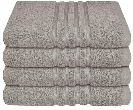 Schiesser Handtuchset Milano - 4-teilig - 50 x 100 cm - Hellgrau