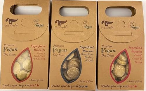 Vegan Superfood Dog Biscuits Variety Pack (Pack of 3) - Grain and Gluten Free