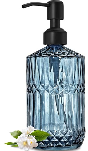 JASAI 18 Oz Blue Soap Dispenser with Black Rust Proof Pump