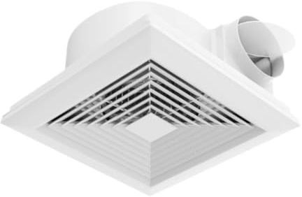 Milageto Ventilador de extracción Ventilación de extracción Durabilidad Fácil instalación Ventiladores de ventilación Silencioso, Ventilador de baño Cuadrado, 8 Inch