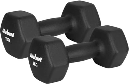 Rebel Electro Hantel Gjutjärn Neopren HEX 2 x 7 kg