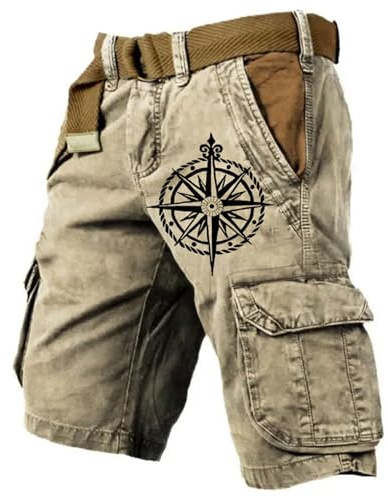 Generisch Pantalon cargo pour homme - Short cargo stretch avec poches - Pantalon de travail d'été - Pantalon de travail pour homme - Pantalon de loisirs - Pantalon de cyclisme - Pantalon de chasse