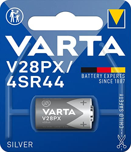 VARTA Batterien Electronics V28PX Lithium Knopfzellen 4SR44 1er Pack Knopfzellen in Original 1er Blisterverpackung