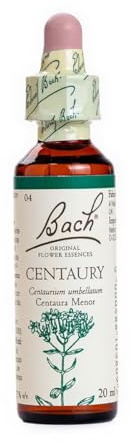 Bach - Flor de Bach Centaury, Complemento Alimenticio, con Extracto de Flores de Centaura Menor, Uva de Alc 27% Vol, Ayuda a Gestionar las Emociones Relacionadas con la Asertividad - 20 ml