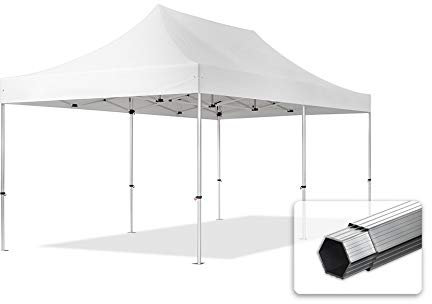 TOOLPORT Faltzelt Professional 3x6 m Faltpavillon ohne Seitenteile ALU Pavillon Partyzelt schwer entflammbar weiß