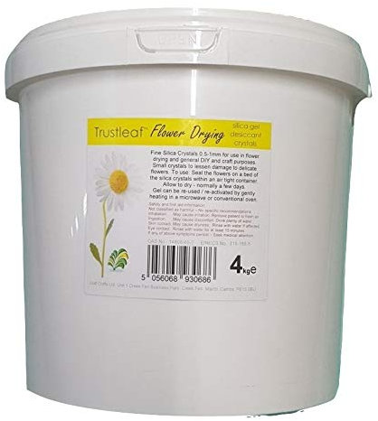 Trustleaf Tube de 4 kg de cristaux de gel de silice granulés pour séchage des fleurs 0,5–1 mm Sable (tube de 4 kg – F)