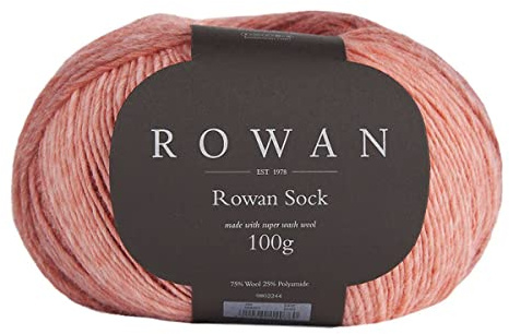 Rowan Rowan Sock Wool Coral 100% Wool Yarn - 100g