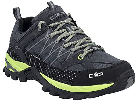 CMP Herren Rigel Low Shoes WP Trekking-Schuhe, Antracite-Limegreen, 45 EU