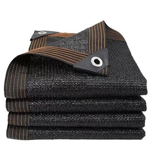 Toldo Vela de Sombra HDPE Rectangular 2x2m Protección Rayos UV Resistente Transpirable para Terraza Patio Exterior Jardín, Plástico, Negro