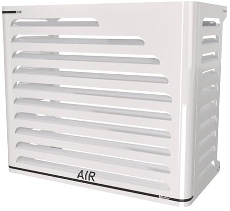 Box Air Klima Cover Clima Curve L Weiß – Premium Klimaanlagen‑Abdeckung aus Aluminium‑Verbund mit abgerundetem Design, verstellbare INOX‑Wandhalterung, Schutz für große Außengeräte