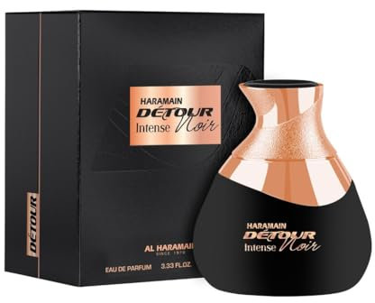 Al Haramain Detour Noir Intense 100ml Eau de Parfume Spray | Arabian Perfume for Women | Luxury Unisex Fragrance