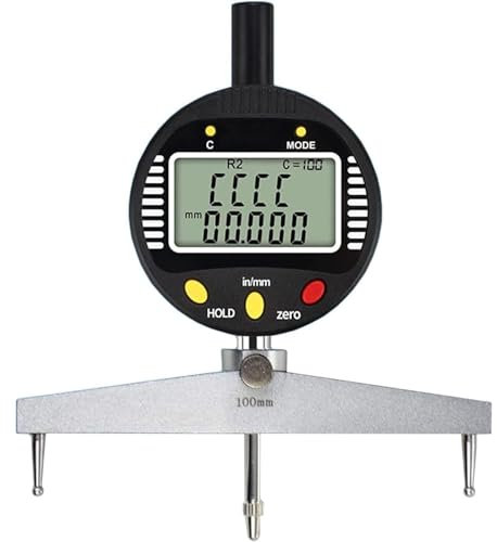 LTEJUMQ High Accuracy Digital Radius Gauge, Multi-Function Digital Radius Gauge, Electronic Inside and Outside Radius Gage with 5 Measuring Jaw 0.2 - 27.5(5 mm - 700 mm)