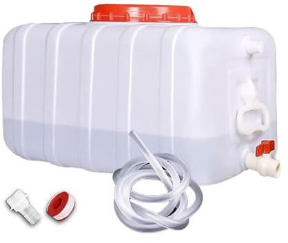 Hdpe Water Storage Tank | 25l-200l Kapacitet Emergency Water Storage Tank | Tungtjänst & Läcksäker Plastvattenbehållare | Multifunktion För Hem, Gård, Bärbar Campingvattenfat Utomhus(Size:50L)