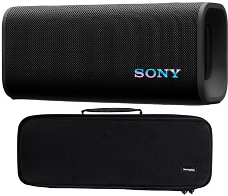 SONY ULT Field 3 Portable Wireless Speaker 2-Way Active Design (Black) Bundle with Hard Travel Case (Black)
