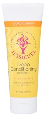 Jessicurl Deep Conditioning Treatment, Citrus Lavender, 8 Fl oz. Deep Conditioner for Dry Damaged Hair, great Anti Frizz Hair Mask and Leave in Conditioner for Curly Hair
