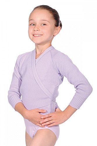 Roch Valley Girls Acrylic Crossover Cardigan, Lilac,5-6 Y (size 26)
