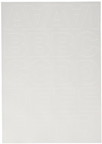 Rayher Hobby 38922000 självhäftande bokstäver block, stor, 5 cm, DIN A4, självhäftande