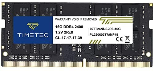 Timetec 16 GB DDR4 2400 MHz (PC4-2400T) PC4-19200 SODIMM – Non-ECC Unbuffered, 260-Pin, 1,2 V, CL17 Speichermodul für Laptops, Mini-PCs und All-in-One-Computer