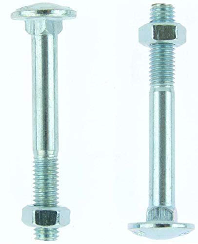 Bie-Tec 100 x Flachrundschrauben M8 x 70 mit Vierkantansatz & Mutter, galv. verzinkt DIN 603 M8 Schlossschrauben ISO 8677 (100, M8 x 70)