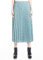 Max Studio Damen plissierter Midirock Rock, Marineblau/Blaugrün Retro Pipe Geo, Mittel