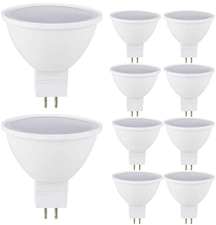 Pack 10 Bombillas LED MR16 GU5.3 7W blanca cálida 3000K reflector OUKAIDE MR16 equivalente a 70W, reflector de foco LED GU5.3 MR16 700lm AC 85-265V no regulable