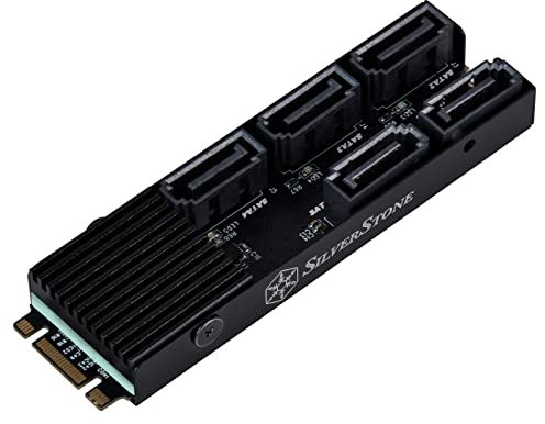 SilverStone Technology SST-ECS07-5-Port-SATA-Gen3-6Gb/s-Non-RAID-M.2-PCIe-Speichererweiterungskarte