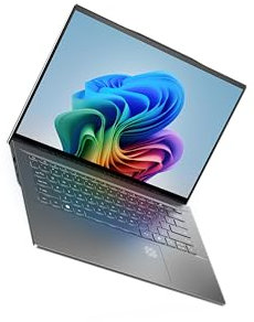 Acer Swift 14 AI (SF14-11-X8MN) KI Laptop, Copilot+ PC, 14 WQXGA IPS 120Hz Display, Qualcomm X Plus X1P-64-100, 16GB RAM, 1TB SSD, Adreno GPU, Windows 11, QWERTZ Layout, Silber