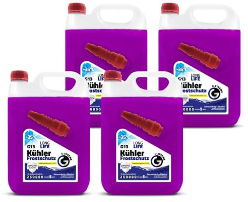 Gamix Hochwertige Autochemikalien | Kühlerfrostschutz G13 | Kühlflüssigkeit 5 Jahre bis -35°C | Gebrauchsfertig Kühlmittel Auto | 5L (20L)