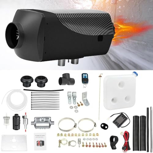 EVGTTI 5KW-8KW Standhezung Diesel Luft Dieselheizung Energieeffizient, 12V Diesel Lufterhitzer, Leise mit Fernschalldämpfer und LCD Anzeige, Standheizung für Auto RV Boote LKW Wohnmobil Bus