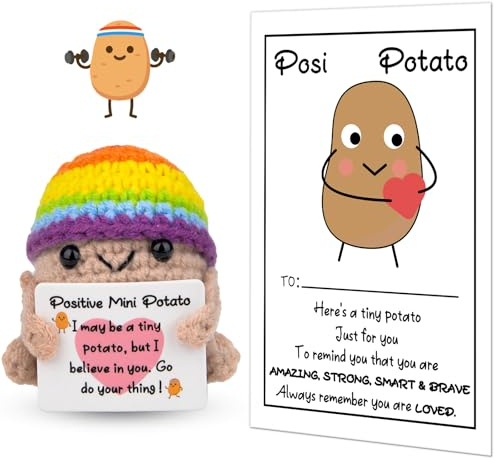 Pipihome Positive Doll Potato, Pocket Hug Gifts for Her, Christmas Stocking Fillers, Worry Dolls, Cute Stuff for Girls, Emotional Support Gifts