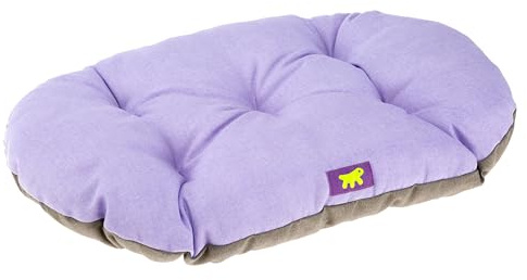 Ferplast Cama para Perros y Gatos, Cojín para Perros Grandes, Cojin para Gatos, Alfombra para casetas y Coches - Lavable - en Algodón con Suave Acolchado, 85 x 55 cm. Lila