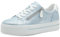 Jana Damen Plateau Sneaker mit Reißverschluss Vegan, Blau (Sky Metallic), 42 EU