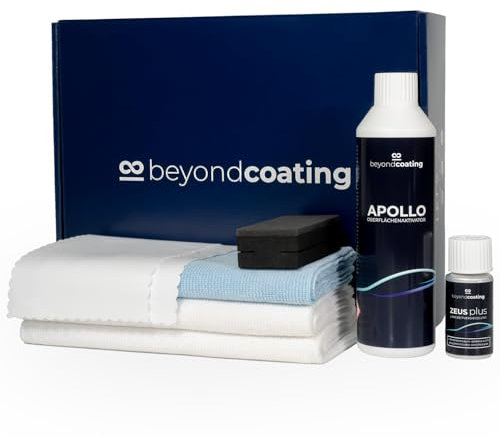 beyondcoating ZEUSplus Keramik-Versiegelung Starter Set 20 ml | Keramikversiegelung Auto für bis zu 3 Jahren Schutz | professioneller Schutz vor Wasser, Schmutz, Kratzern u.v.m. | Langzeitschutz