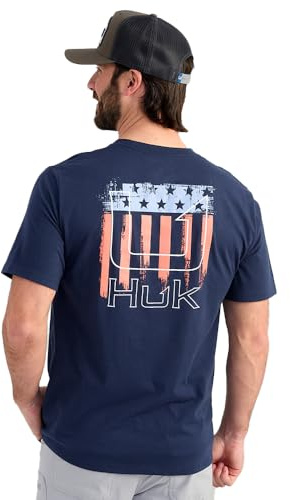 HUK Men's Performance Fishing Logo Tee, Short Sleeve T-Shirt for Kids, Salute - Naval Academy 2.0, XL