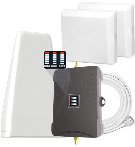 Cell Phone Booster for Home & Multi-Room, Up to 7000 Sq.Ft, Cell Phone Signal Booster for Band 5/12/13/17,Boost 5G 4G LTE 3G Data for All U.S. Carriers, FCC Approved (Dark Gray)