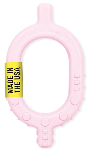 ARK Baby Grabber Sensory Chew, Baby Teether, Sensory Toys for Developing Speech and Feeding Skills, Medical-Grade Oral Motor Therapy Tools, Soft, Light Pink