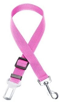 Dog Seat Belt for dogs in Car - Adjustable Dog Car Seat Belts -Harness Dog Seatbelt Safety Lead Dog Vehicle Travelling Leash -Adjustable Safety Seat Belt For Dog Cat and Pets (MAIN) (PINK)