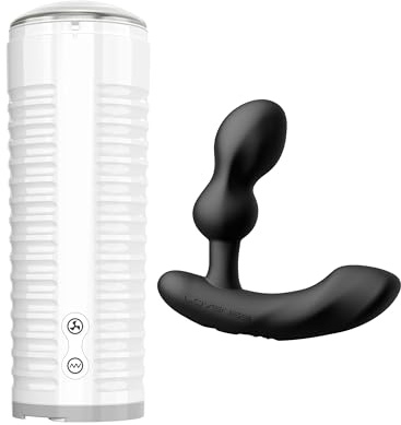 Masseur Prostatico LOVENSE Edge 2 + Stimolatore Maschile LOVENSE Max 2, Giocattoli Sexuali Maschili a Telecomando, Vibratore Anale per Prostata e Perineo, Piacere Maschile
