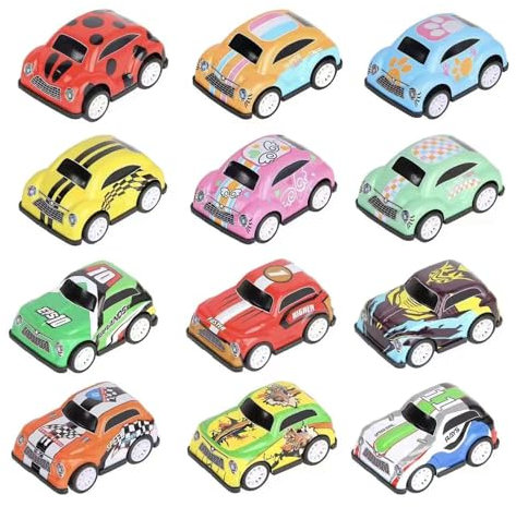 12 Stück Aufziehauto, Spielzeugautos ab 2 Jahre, Spielzeugautos, Aautos ab 2 Jahre, Kleine Autos, Ostergeschenke Kinder Pull Back Rennfahrzeuge für 2 3 5 Jahre alte Jungen Party Taschen Füller