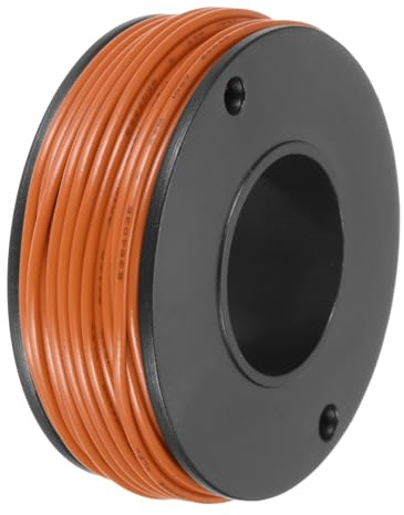 QUARKZMAN 24AWG Filo Intrecciato PVC per Collegamenti 15M/49ft Arancione, Filo Elettrico UL1007 Bobina Rame Stagnato per Collegamenti Interni, Nautico