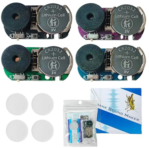 LUKIUP 4 Pièces Générateur Bruit Cricket, 20 Sons Générateur Bruit Cricket avec Bourdonnement Caché Jouet Farceur Gadgets Farce Amusants pour Les Fêtes Maison